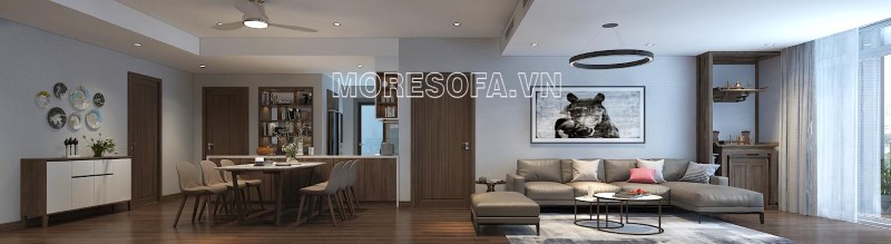 Ghế sofa góc da hiện đại